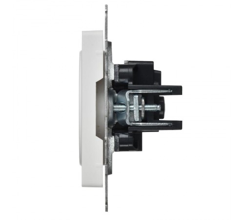 BRITE Розетка 1-местная без заземления с защитными шторками 10А РСш10-2-БрАБ арктический белый   BR-R13-10-K91  IEK