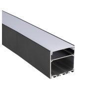 Профиль алюминиевый PAL 5050-BLACK (комплект) накладной 2м анод.с подвесом    .5058897  Jazzway
