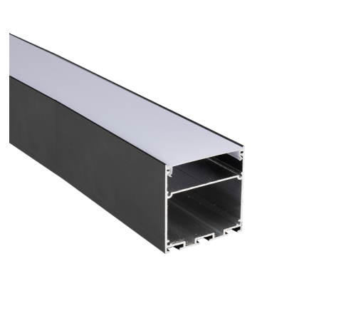 Профиль алюминиевый PAL 5050-BLACK (комплект) накладной 2м анод.с подвесом    .5058897  Jazzway