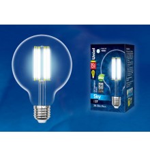 Лампа светодиодная LED-G95-15W/4000K/E27/CL PLS02WH LED. "шар", прозр. 4000К Серия Sky  UL-00004865  Uniel