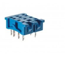 Розетка для монтажа на панель под пайку для реле 55.32; в комплекте металлическая клипса 094.51  9422SMA  Finder