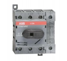 Рубильник OT80F4N2 до 80А 4х-полюсный для установки на DIN-рейку или монтажную плату (с резерв. ручкой)  1SCA105413R1001  ABB