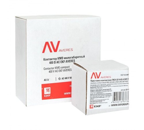 Комплект КМЭ 32А 400В АС с дополнительными контактами 2НО+2НЗ EKF AVERES  ctr-s-32-00-400-av-22  EKF