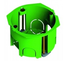 Коробка установочная 68х40 пластиковые лапки, с саморезами (для полых стен)  КУ1203  HEGEL
