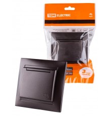 Розетка 2П+З 16А 250В IP44 с защ. шт. с крышкой шоколад "Лама"  SQ1815-0514  TDM