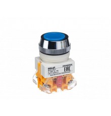 Выкл. кноп. ABLF 30 мм Цвет:СИНИЙ 220В ВK-30   25046DEK  DEKraft
