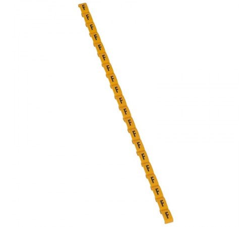 Маркер Duplix - чёрная маркировка на желтом фоне - заглавная буква F  038415  Legrand