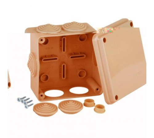 Коробка распределительная Тусо для о/п, 100х100х50мм не распр.горение HF  67050НГ  Рувинил