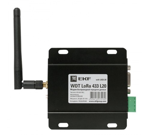 Модем беспроводной передачи данных WDT LoRa 433 L20 PROxima  wdt-L433-20  EKF