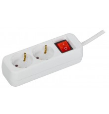 UMA Удлинитель У02К 2 места 2P+PE 3м 3х1мм2 10А белый   UM-YP10-10-02-03-ZK-K01  IEK