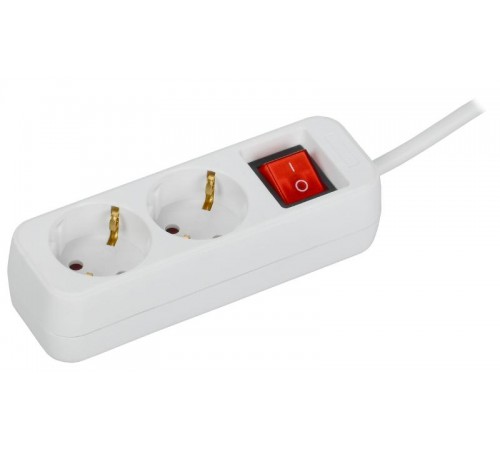 UMA Удлинитель У02К 2 места 2P+PE 3м 3х1мм2 10А белый   UM-YP10-10-02-03-ZK-K01  IEK