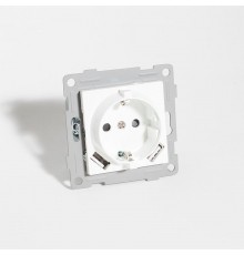Розетка электрическая 2К+З/2xUSB A, 125-250V (белый)  201004  SPL
