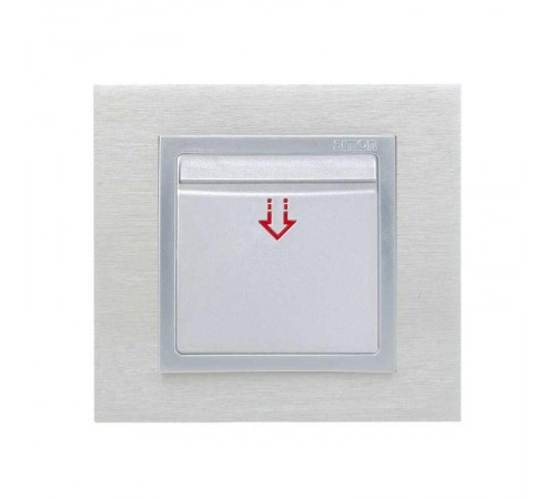 Simon 82 Накладка на выключатель под карточку, S82, S82N, алюминий  82078-63  Simon