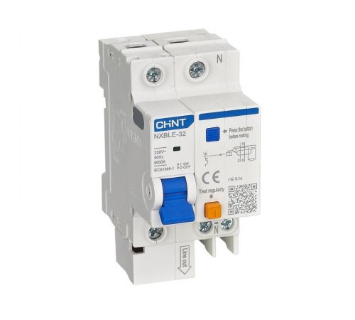 Выключатель автоматический дифференциального тока NXBLE-32 1+N C25 30mA тип AC 6kA (R)  819394  CHINT