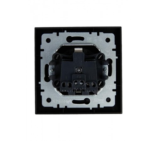 BRITE Розетка с заземлением со шторками 16А в сборе РСР14-1-0-БрЧ черный  BR-R14-16-K02-F  IEK