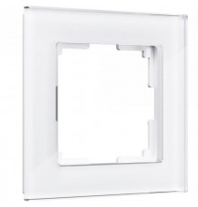 W0011101/ Электроустановочные изделия - Рамка на 1 пост (белый,стекло) a051192 Werkel