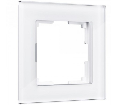 W0011101/ Электроустановочные изделия - Рамка на 1 пост (белый,стекло) a051192 Werkel