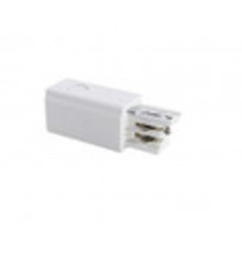 Соединитель шинопровода CTL-CON-1 жесткий односторонний с проводом белый  61653DEK  DEKraft