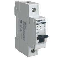 Выключатель автоматический  однополюсный ВА47-29М 1P 40А 4,5кА D MVA21-1-040-D-G GENERICA