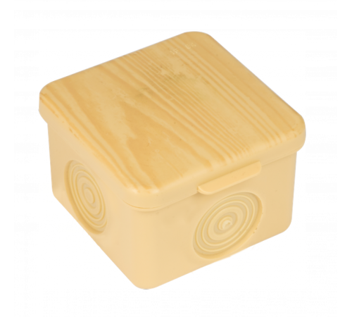 Коробка распределительная КМР-030-037 пылевлагозащищенная без мембранных вводов (65х65х50) светлое дерево EKF PROxima  plc-kmr-030-037-s  EKF