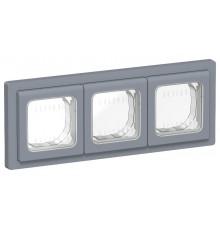 FLITE Рамка 3-местная IP55 Рпро-3-55-ФлМ маренго  FI-M30-32-55-K35  IEK