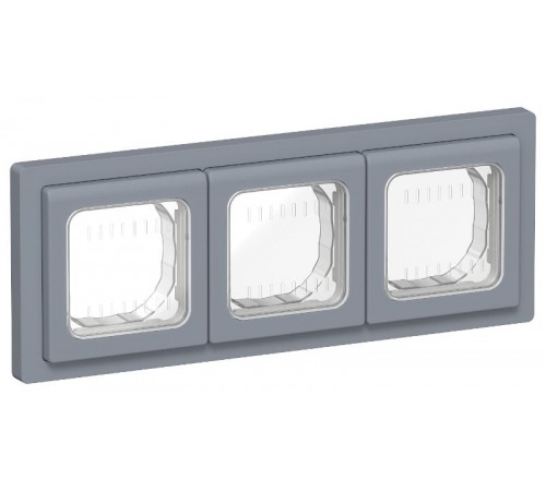 FLITE Рамка 3-местная IP55 Рпро-3-55-ФлМ маренго  FI-M30-32-55-K35  IEK