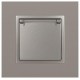 Розетка Elegance 14-2103-16 с заземлением со шторками с крышкой, 16А-250В, титан  Б0065811  ЭРА