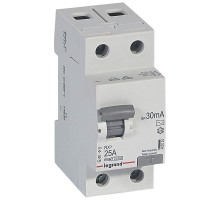 Выключатель дифференциальный (УЗО) RX3 2п 25А 30мА тип AC  402024  Legrand