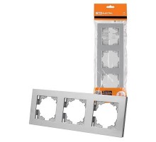 Рамка 3-х постовая серебр. металлик "Сенеж"   SQ1816-0256  TDM