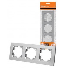 Рамка 3-х постовая серебр. металлик "Сенеж"   SQ1816-0256  TDM