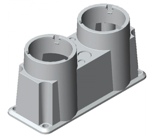 Фланец OEZXC12L нижний (фланец II/C) для рубильников в пласт. боксе, под кабель 2xd20,5 + 2xd10  1SCA022560R5730  ABB