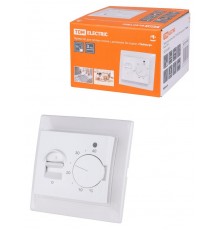 Термостат для теплых полов ТТП 16А 250В с датчиком 3м "Таймыр" белый  SQ1814-0031  TDM
