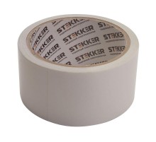 Скотч двусторонний на полипропиленовой основе, 48мм*10м, прозрачный , белая подложка  39147  STEKKER