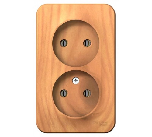 Blanca Ясень О/У Розетка 2-ая без заземления без шторок, 16А, 250В  BLNRA000205  SE