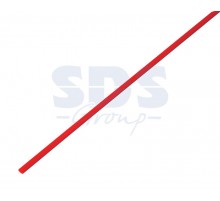 Термоусадочная трубка 2,0/1,0 мм, красная (бухта 200 м)  49-0204  REXANT