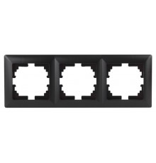 4-503-05 Intro Рамка на 3 поста, СУ, Solo, антрацит  Б0043421  Intro