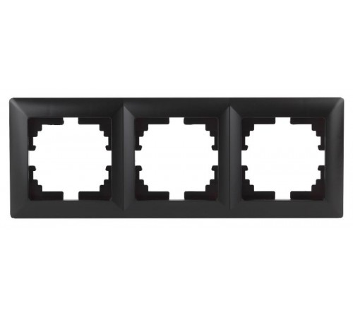 4-503-05 Intro Рамка на 3 поста, СУ, Solo, антрацит  Б0043421  Intro