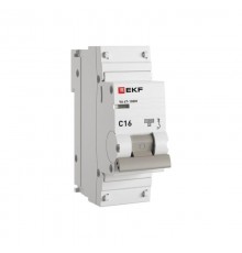 Выключатель автоматический 1P 16А (C) 10kA ВА 47-100M без теплового расцепителя PROxima mcb47100m-1-16C-pro  EKF