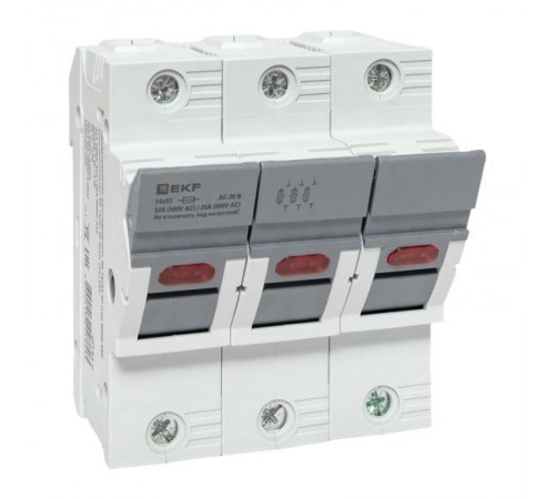 Предохранитель-разъединитель DF 14х51 3Р (тип ПВЦ)   df143-e  EKF