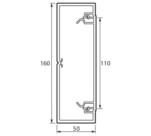 Кабель-канал Metra - 160x50 - 2 метра - с крышкой - белый  638083  Legrand