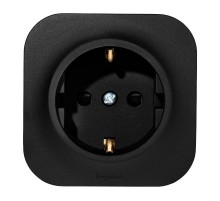 Quteo Чёрный Розетка с заземлением со шторками 16Авинтовые зажимы   782476  Legrand