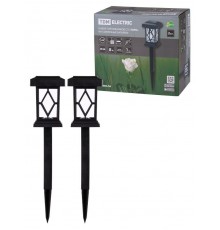 Набор светильников СП "Торо" на солнечных батареях, пластик, 10х44 cм, 2 шт,  SQ0330-0107  TDM