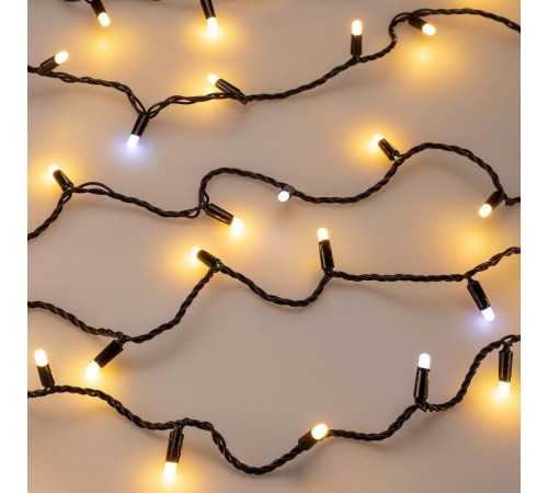 Светодиодная гирлянда ARD-STRING-CLASSIC-10000-BLACK-100LED-MILK-FLASH Warm (230V, 7W) (Ardecoled, IP65)  031208  Arlight