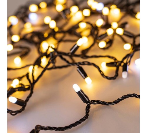 Светодиодная гирлянда ARD-STRING-CLASSIC-10000-BLACK-100LED-MILK-FLASH Warm (230V, 7W) (Ardecoled, IP65)  031208  Arlight