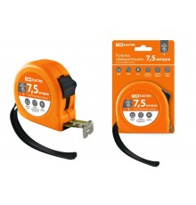 Рулетка, длина 7.5 м, стальная лента, ширина 25 мм, пластиковый корпус, "Гранит"  SQ1018-0103  TDM