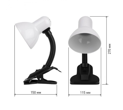 Светильник настольный под лампу N-212-E27-40W-W белый  Б0035059  ЭРА