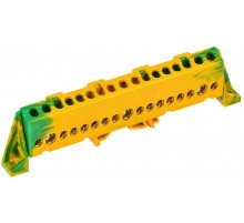 TEKFOR Шина PE "земля" в комбинированном DIN-изоляторе "Стойка" 8х12-17-ЖЗ  TF-NN20-17-DP-K52  IEK