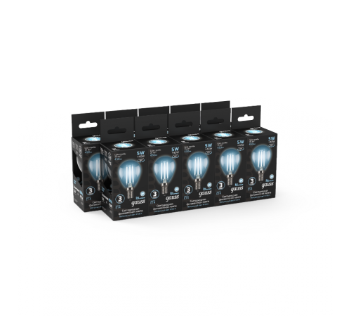 Лампа светодиодная LED 5Вт E14 220В 4100К шар  105801205  Gauss