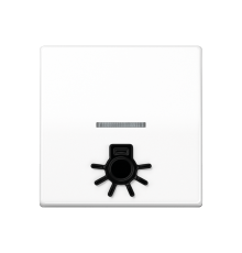 Клавиша с окошком для подсветки и символом "свет"; белая AS591L1KO5WW Jung