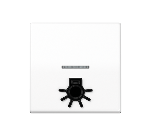 Клавиша с окошком для подсветки и символом "свет"; белая AS591L1KO5WW Jung